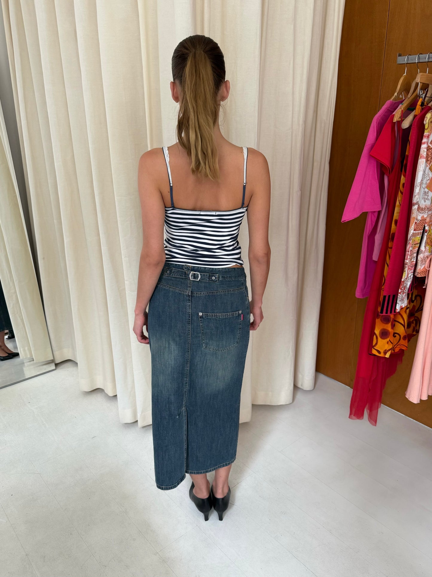 Buckle Jeans Skirt