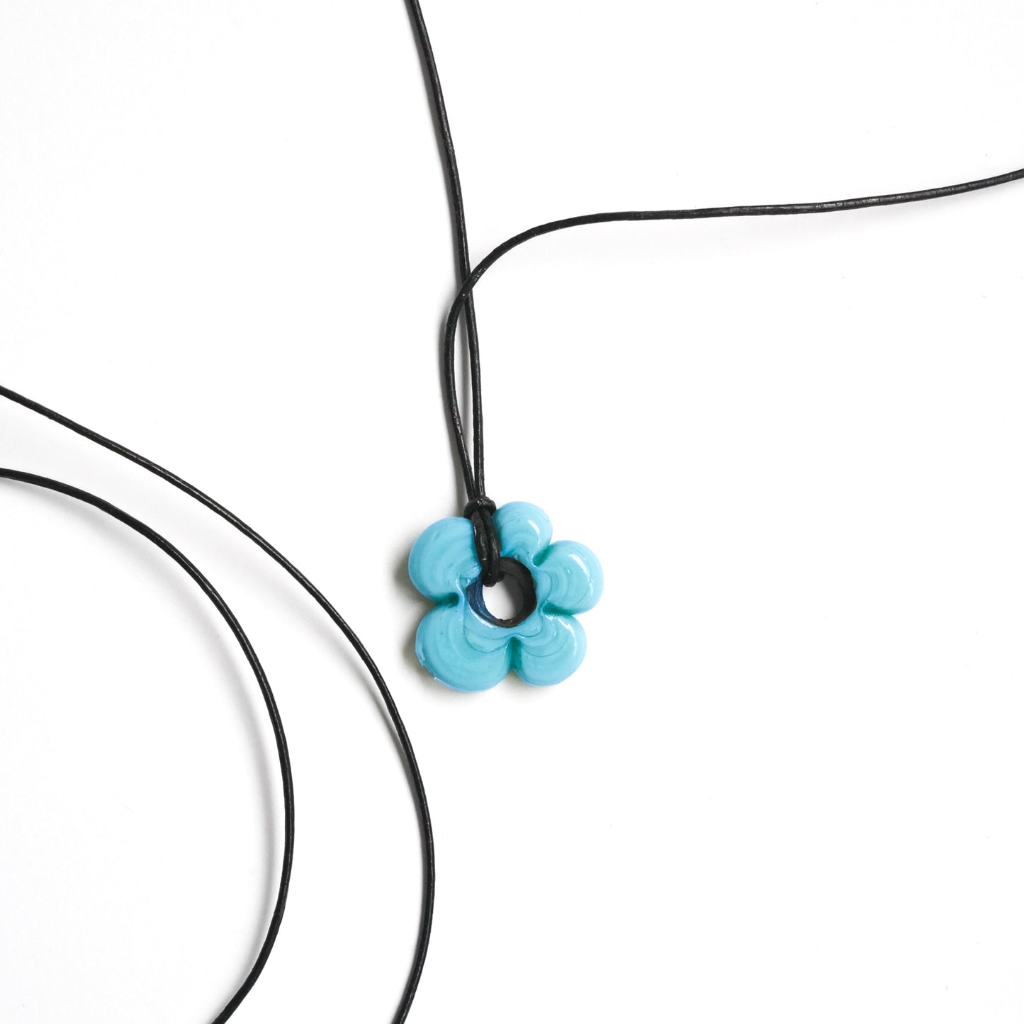Mini Light Blue Flower Necklace
