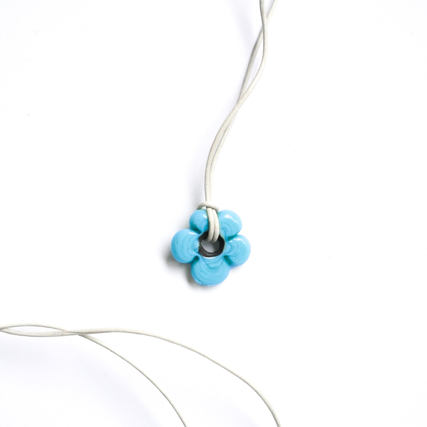 Mini Light Blue Flower Necklace