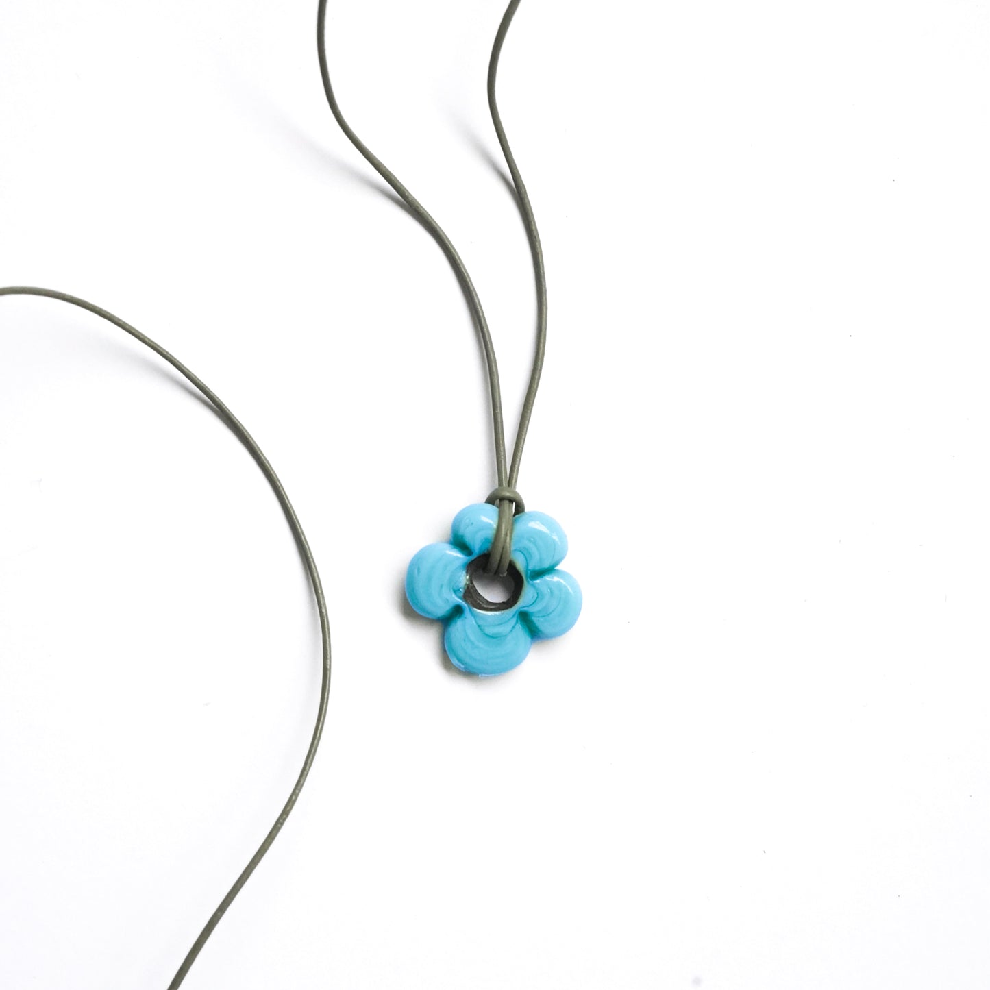 Mini Light Blue Flower Necklace