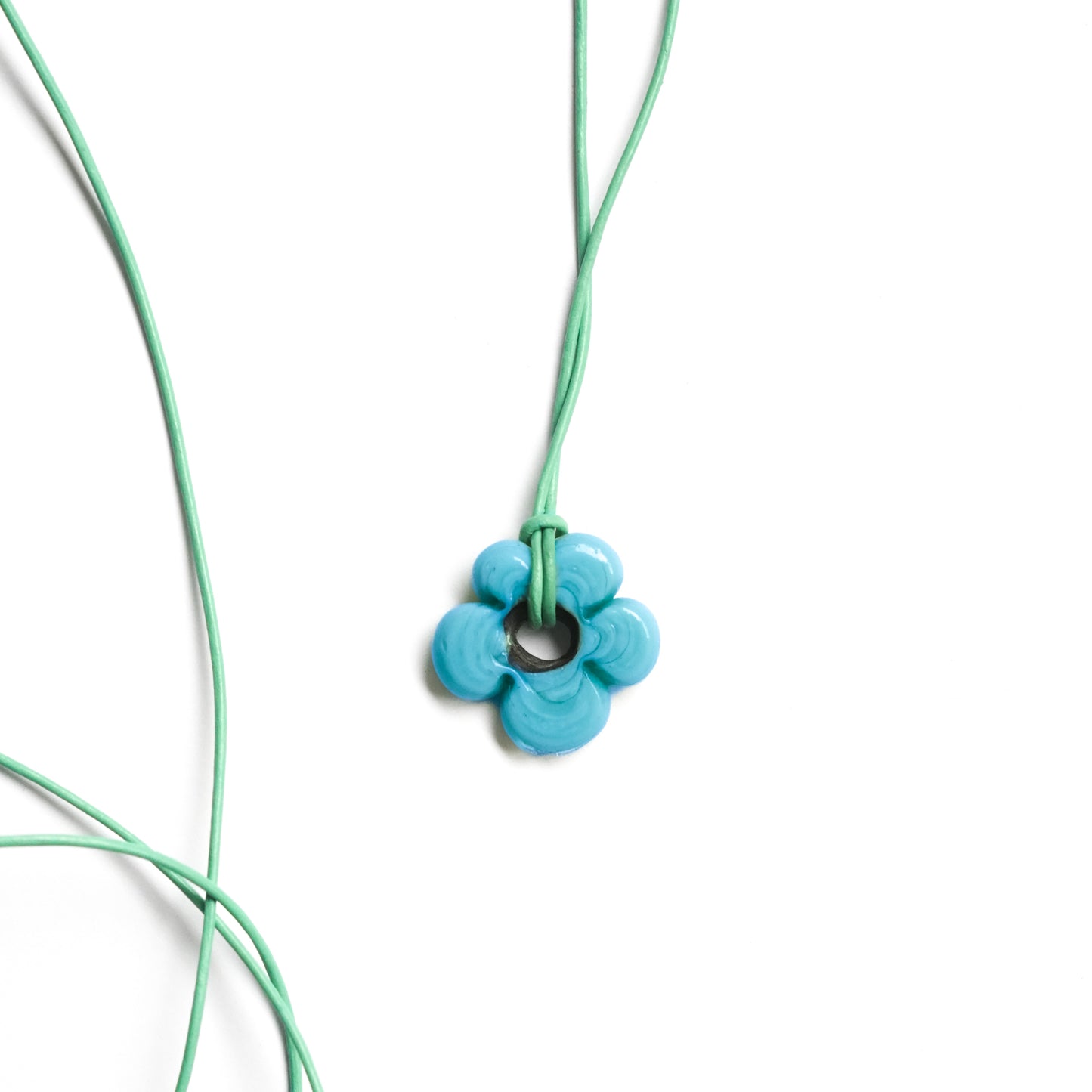 Mini Light Blue Flower Necklace