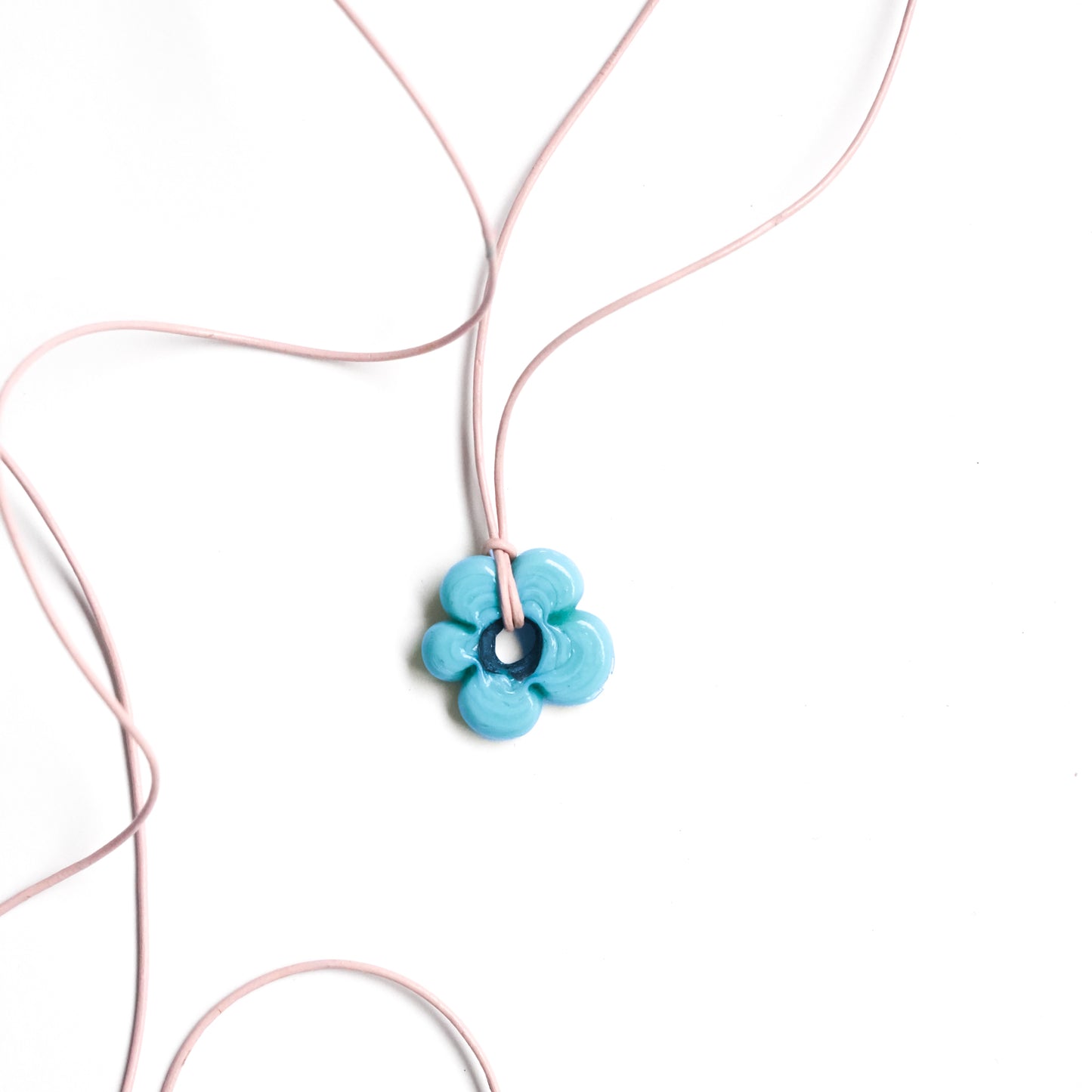 Mini Light Blue Flower Necklace