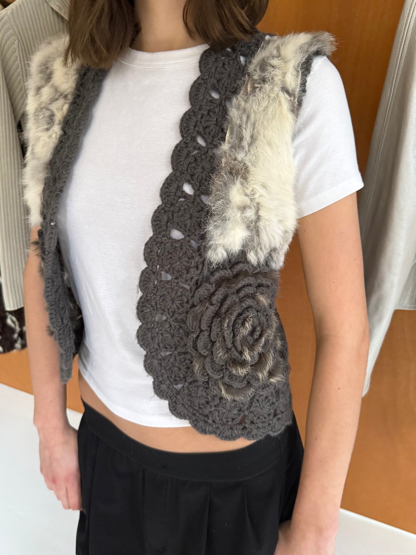 Knit Fur Vest