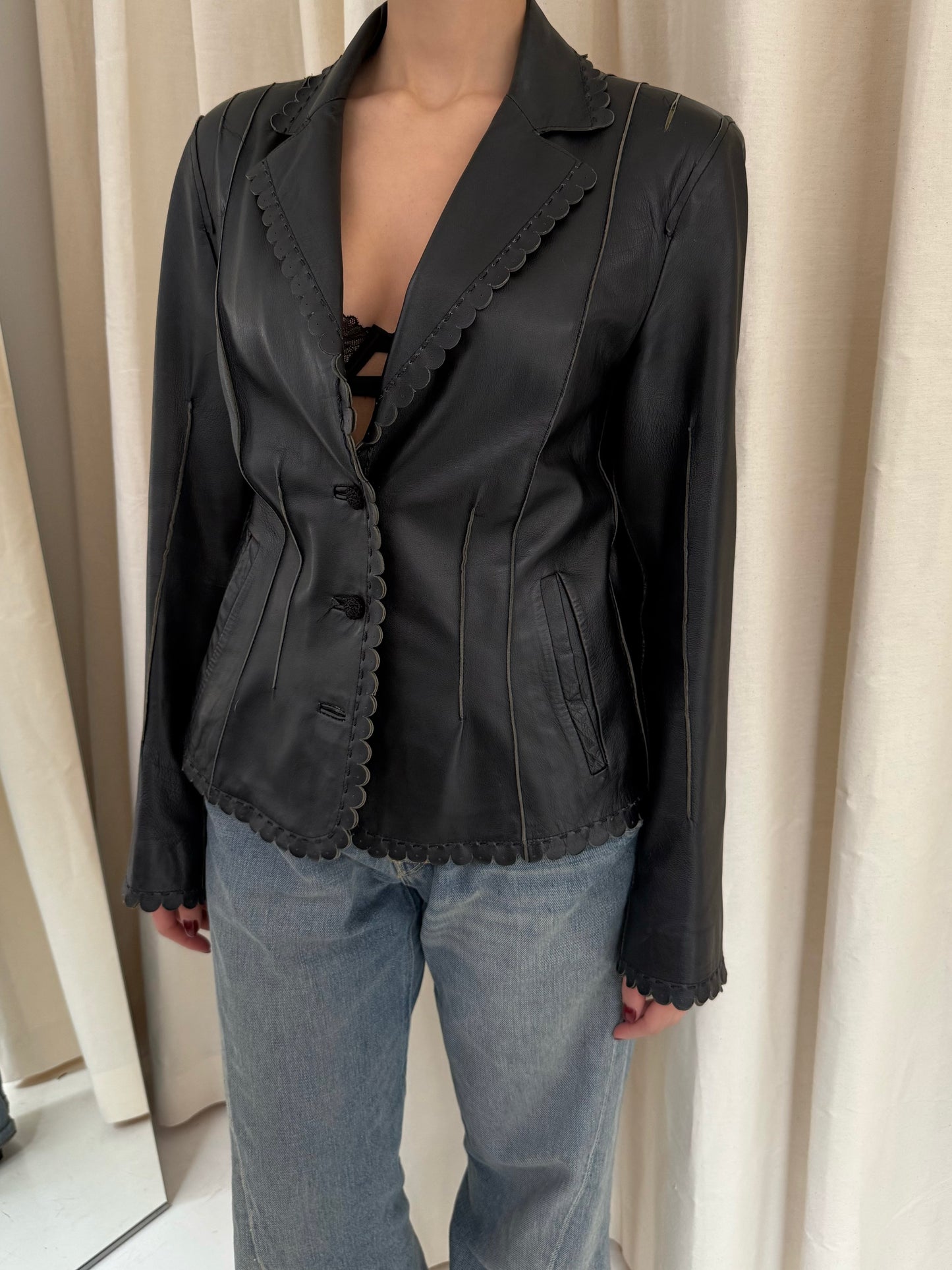 Leather Blazer Jacket