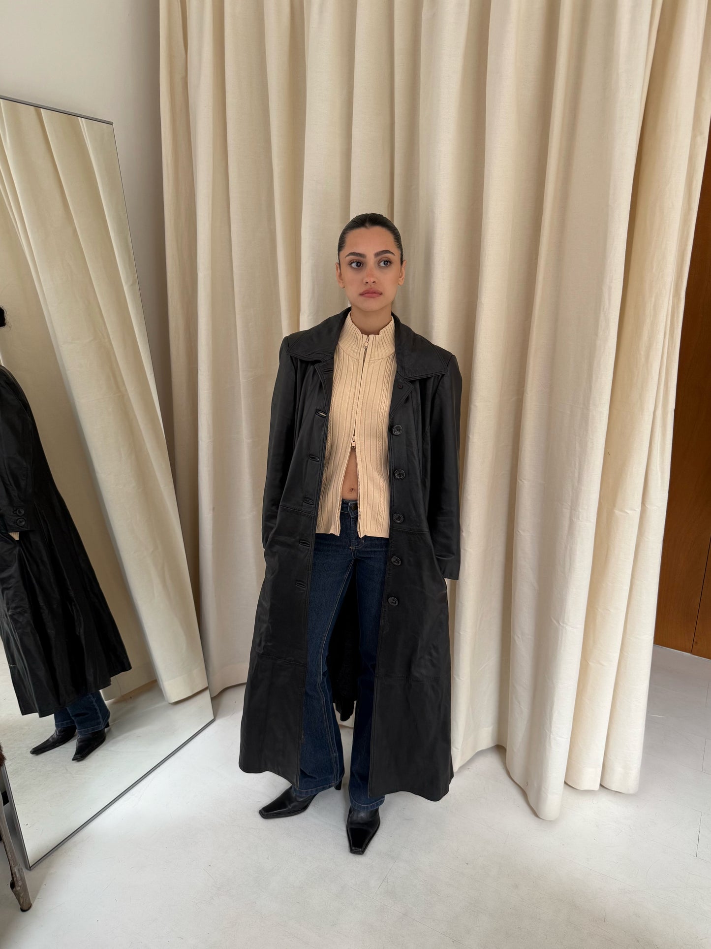 Long Leather Coat