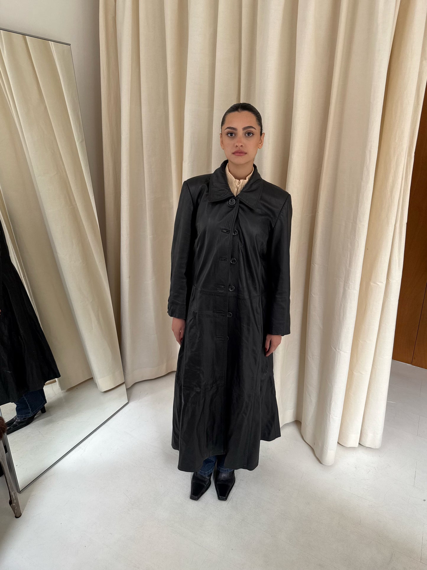 Long Leather Coat