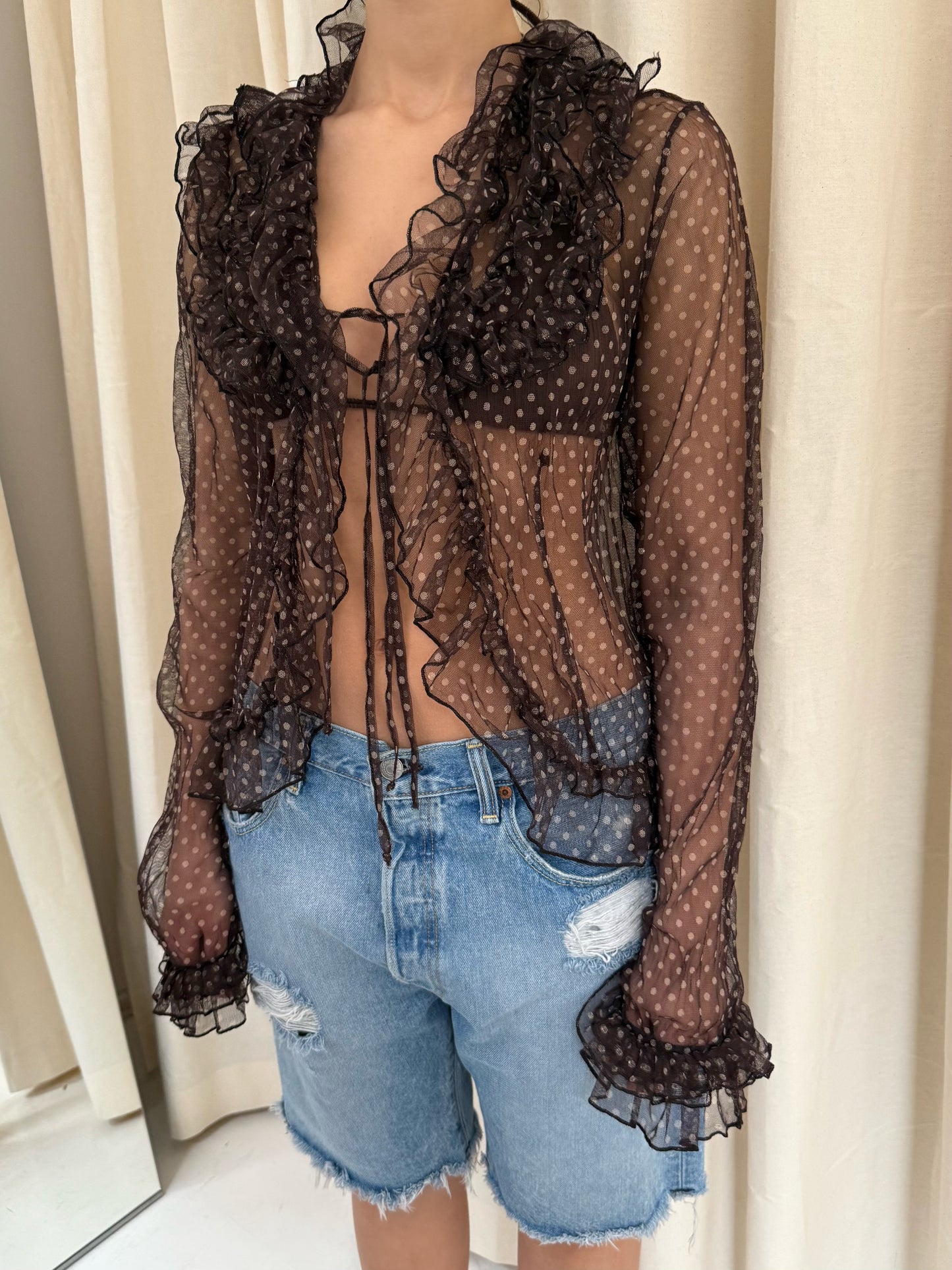 Sheer Ruffled Top