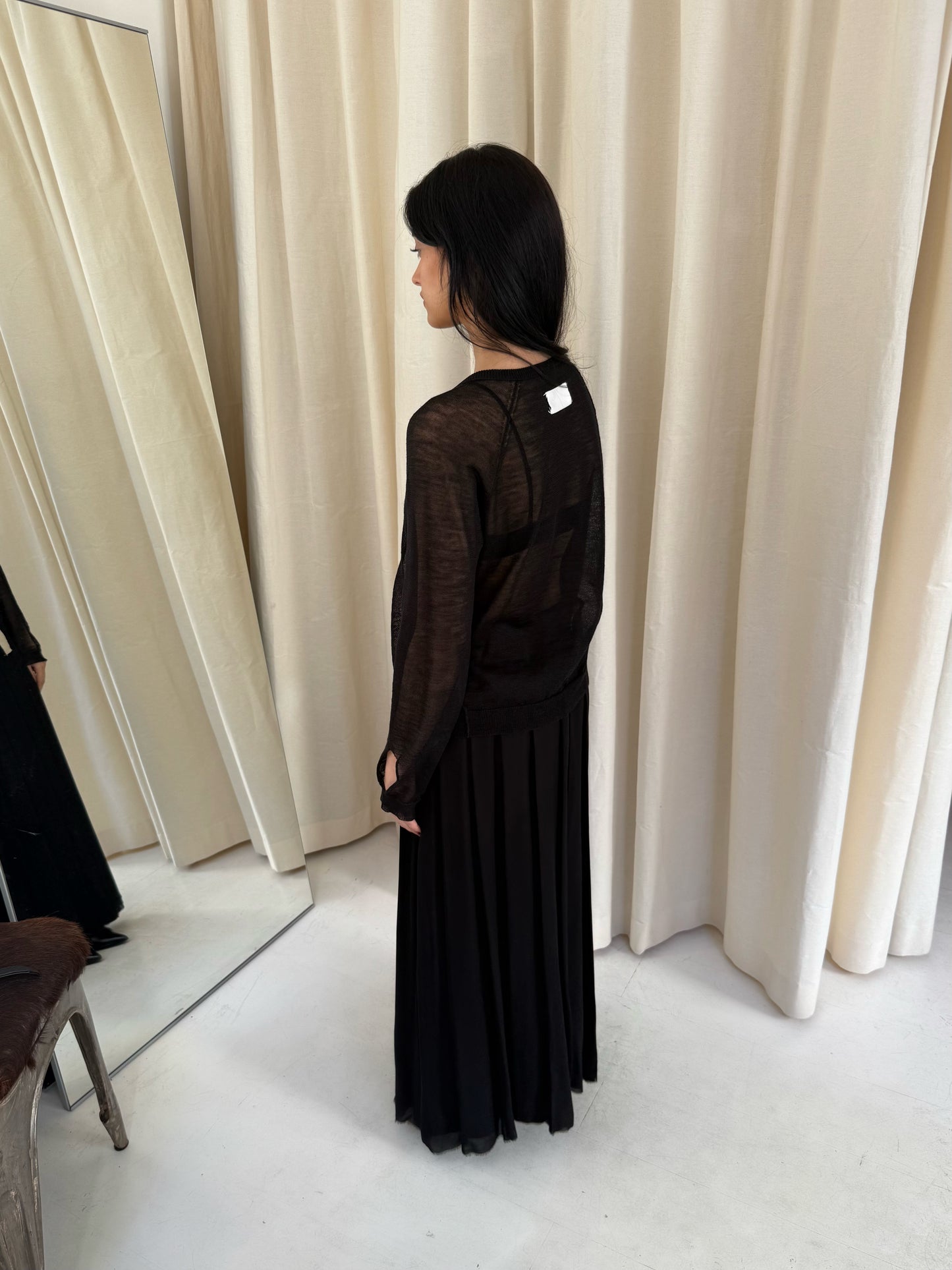 Pleated Maxi Skirt