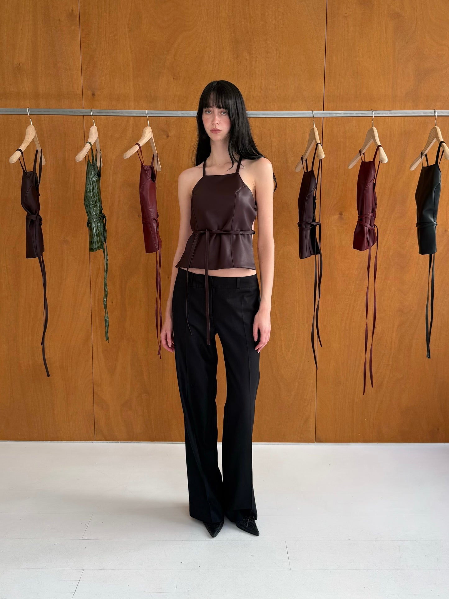 Brown Leather Top