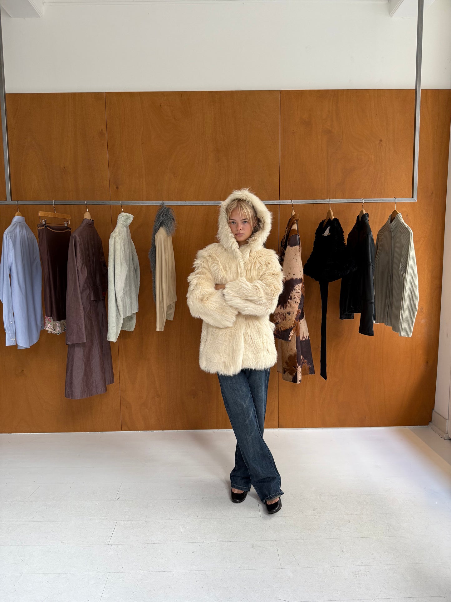 Hooded Fur Coat