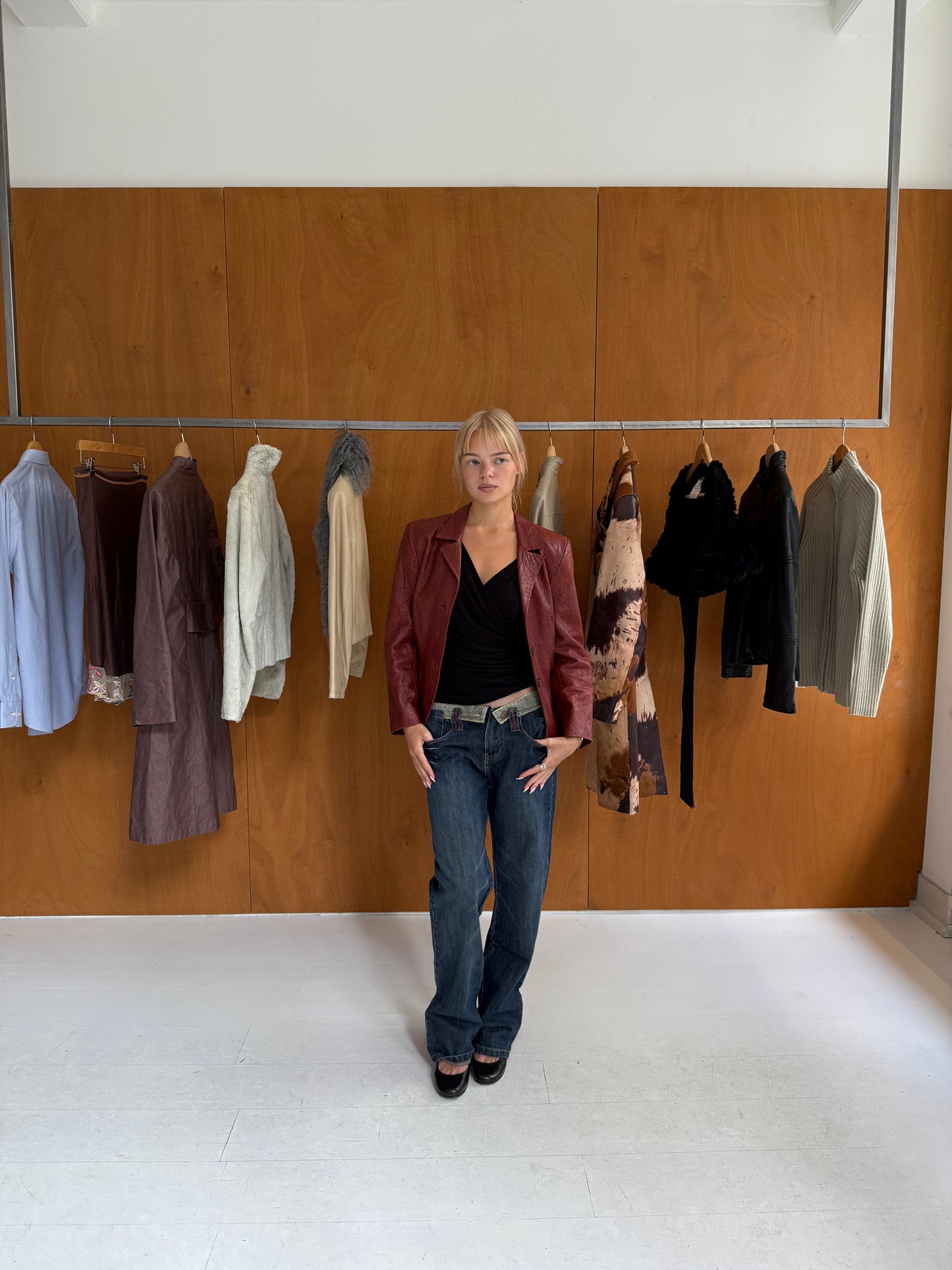 Leather Ostrich Jacket