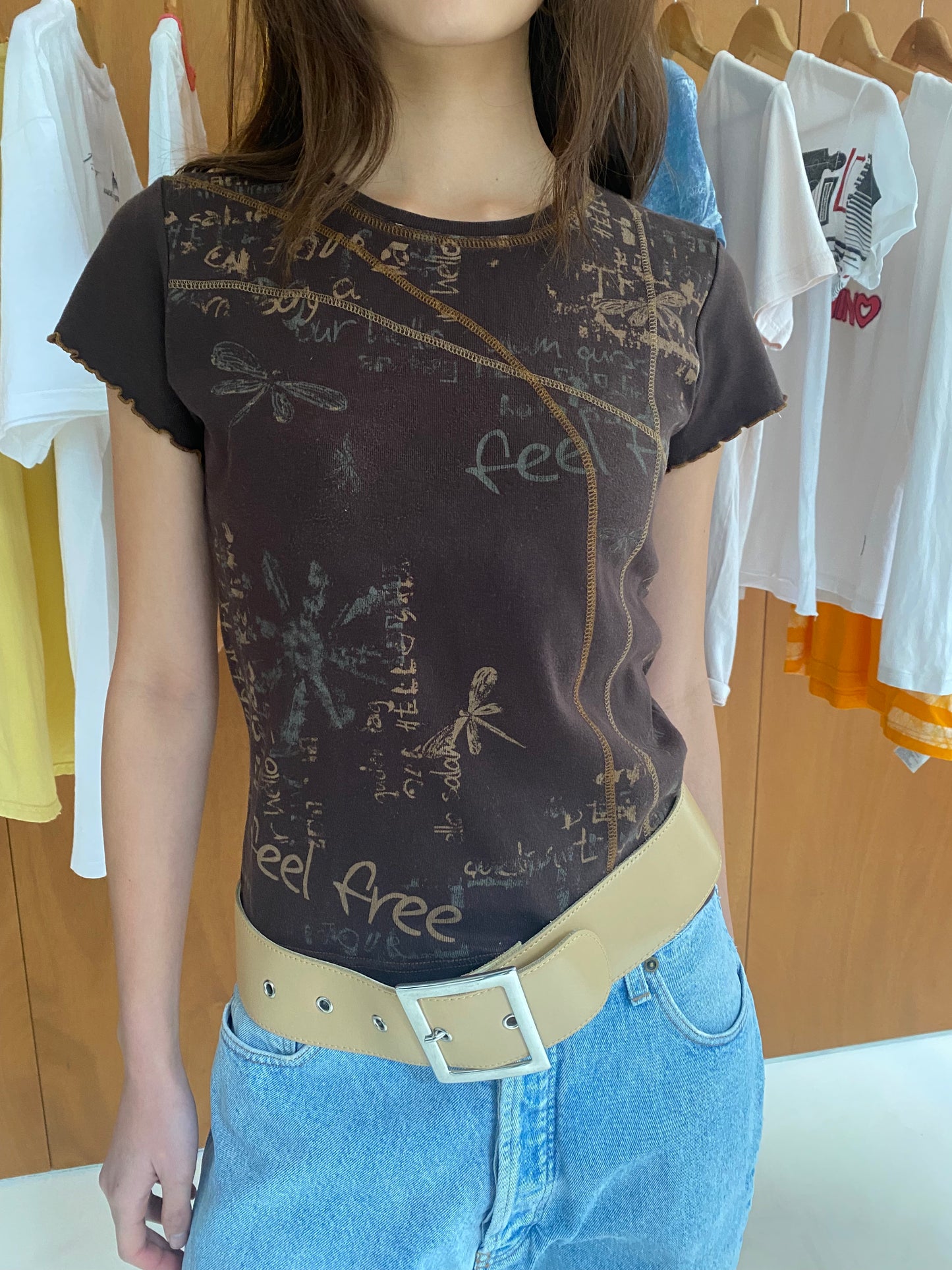Brown Print Baby T-shirt