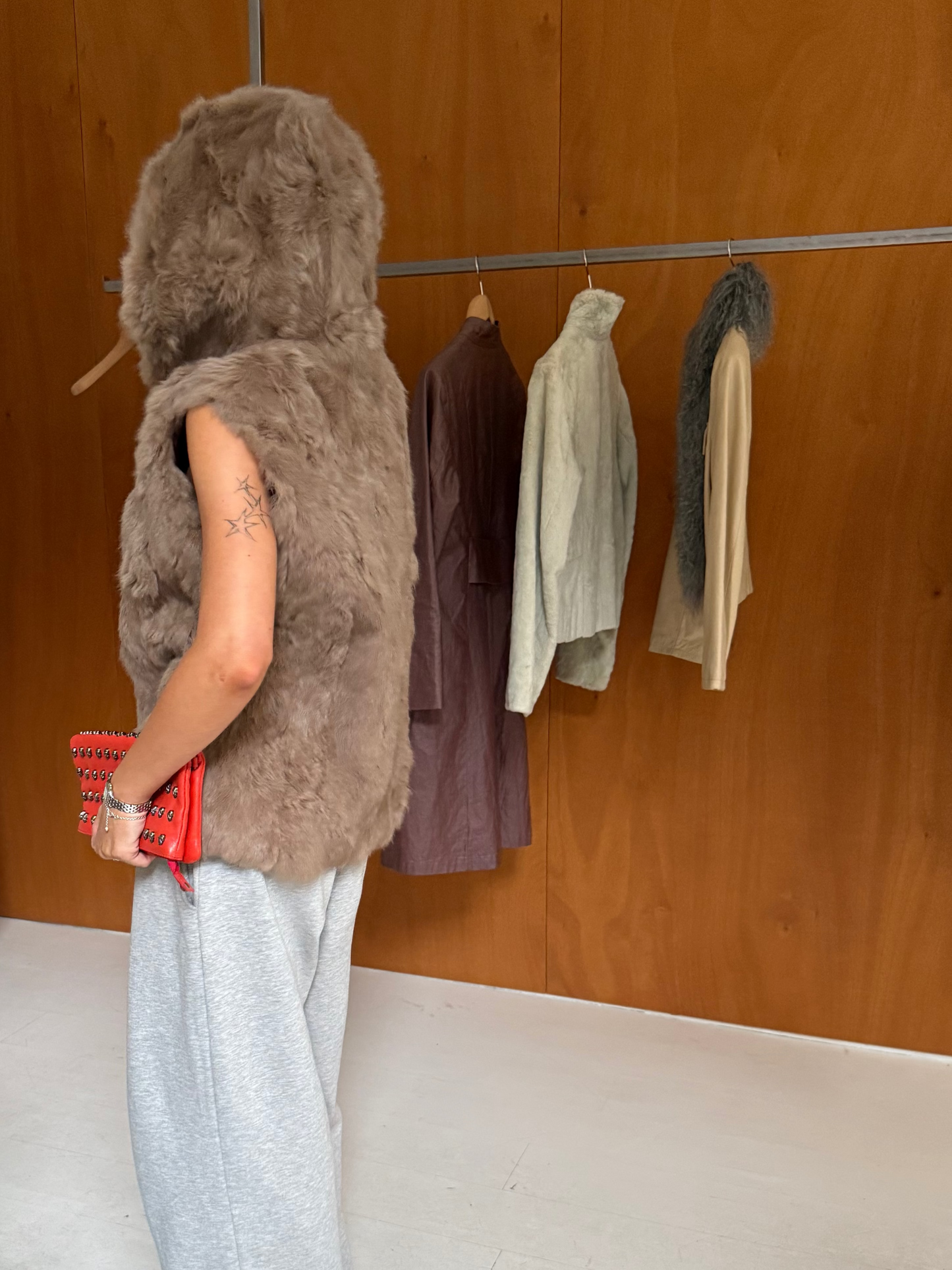 Hooded Fur Vest