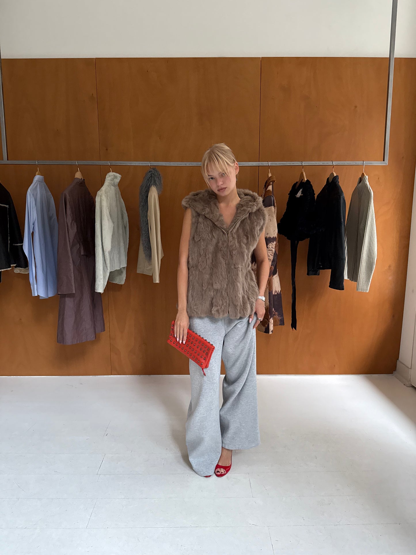 Hooded Fur Vest
