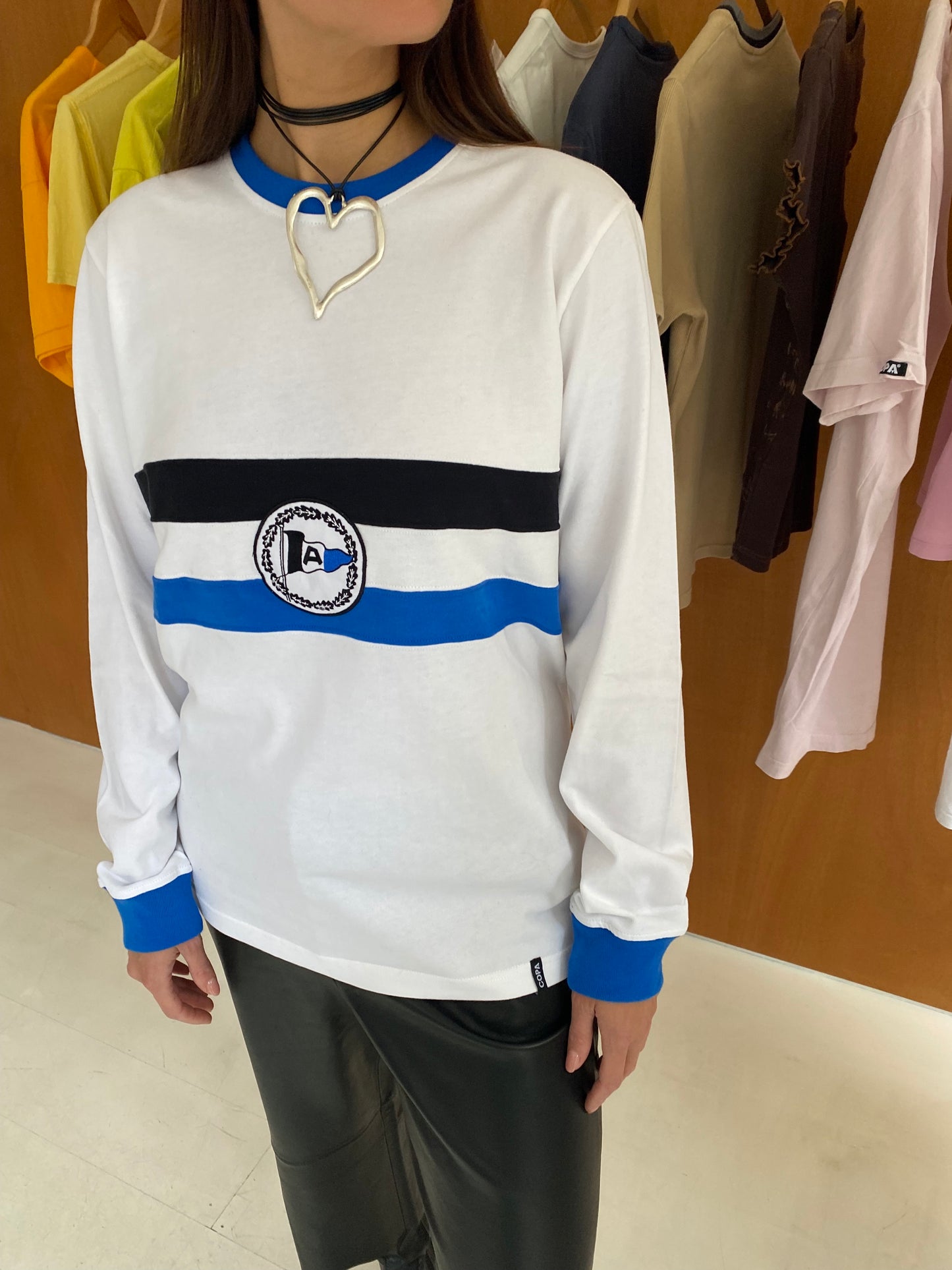 White & Blue Longsleeve Shirt