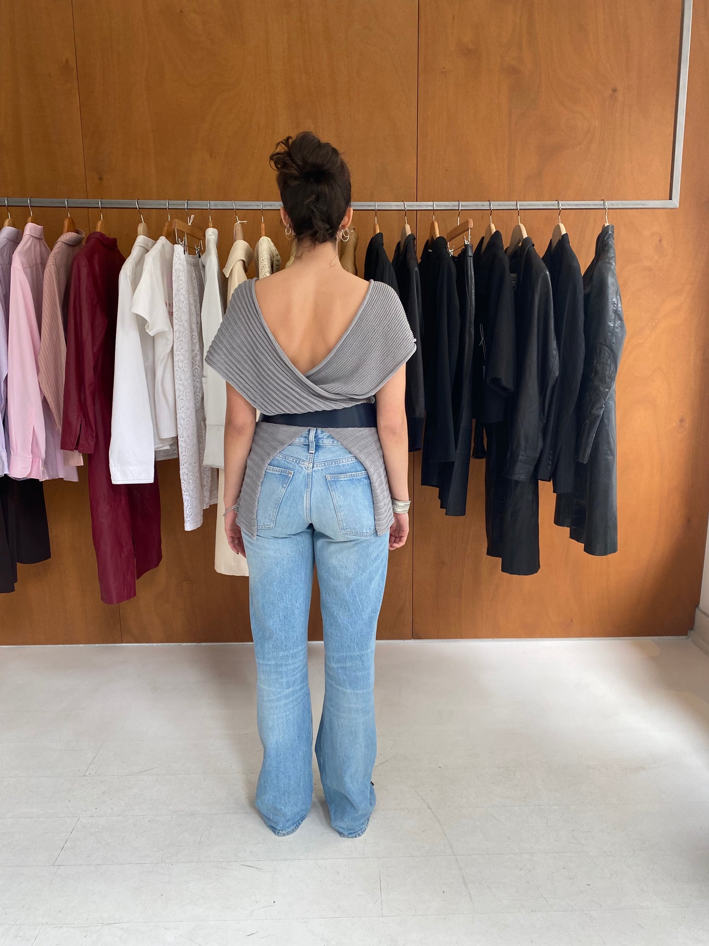 Knitted Off Shoulder Top