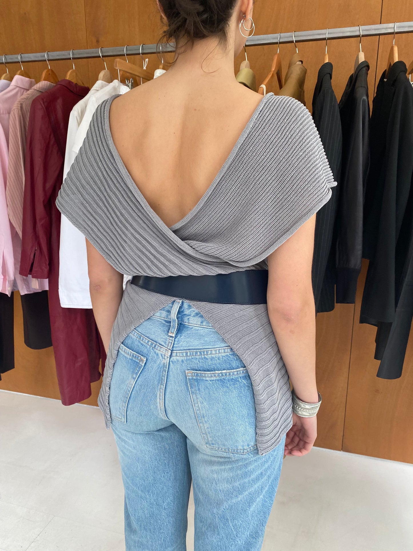 Knitted Off Shoulder Top