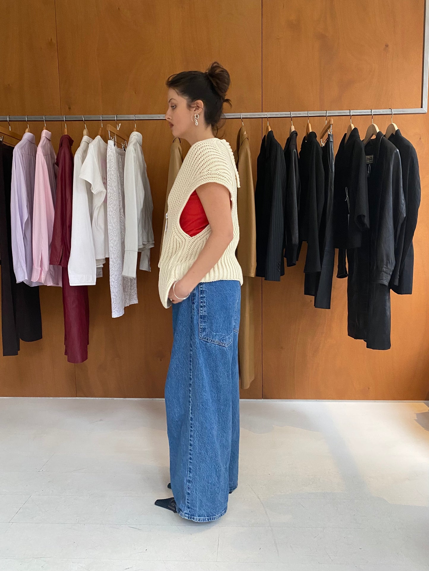 Asymmetrical Knitted Vest