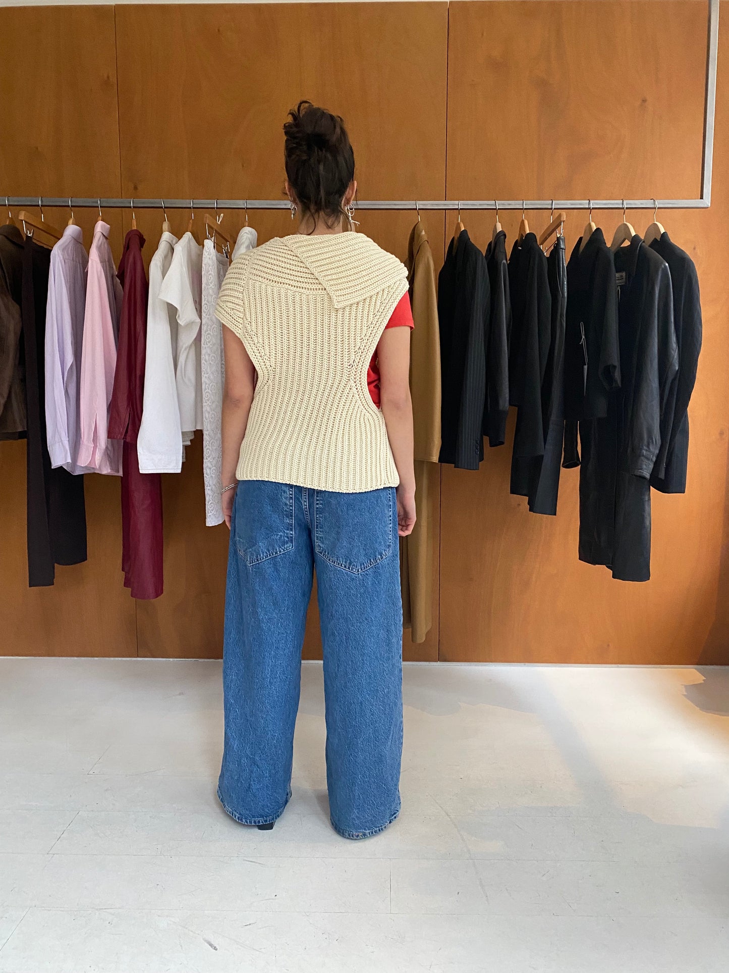 Asymmetrical Knitted Vest