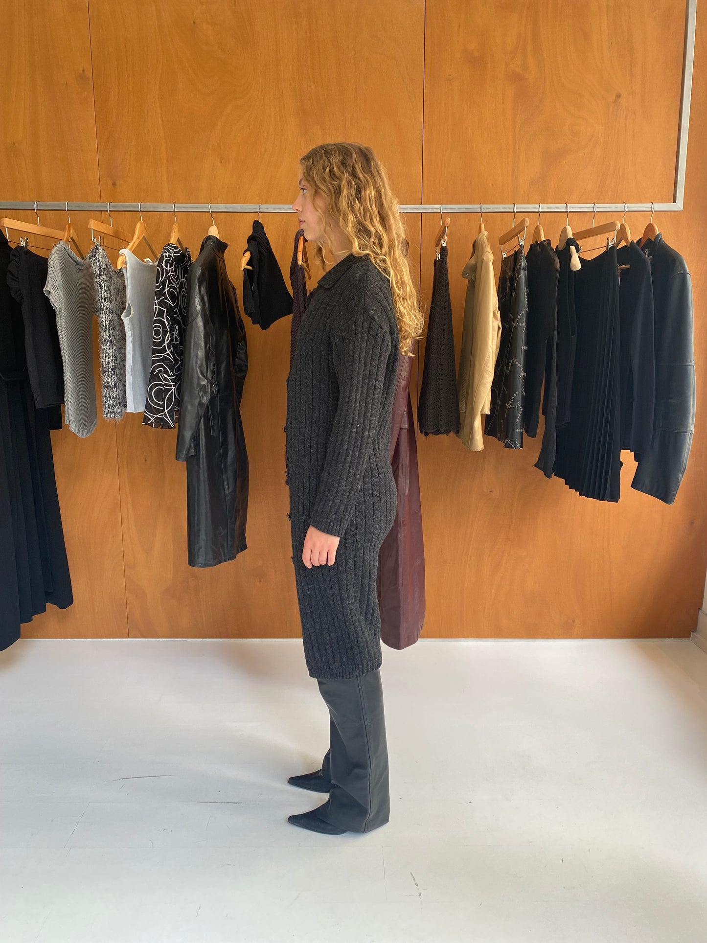 Long Wool Cardigan