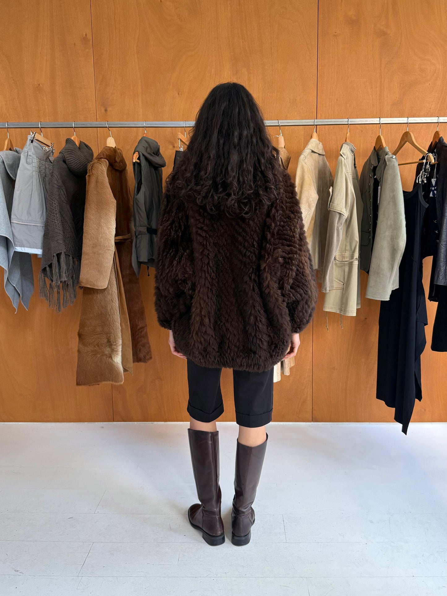 Fur & Leather Two Way Coat