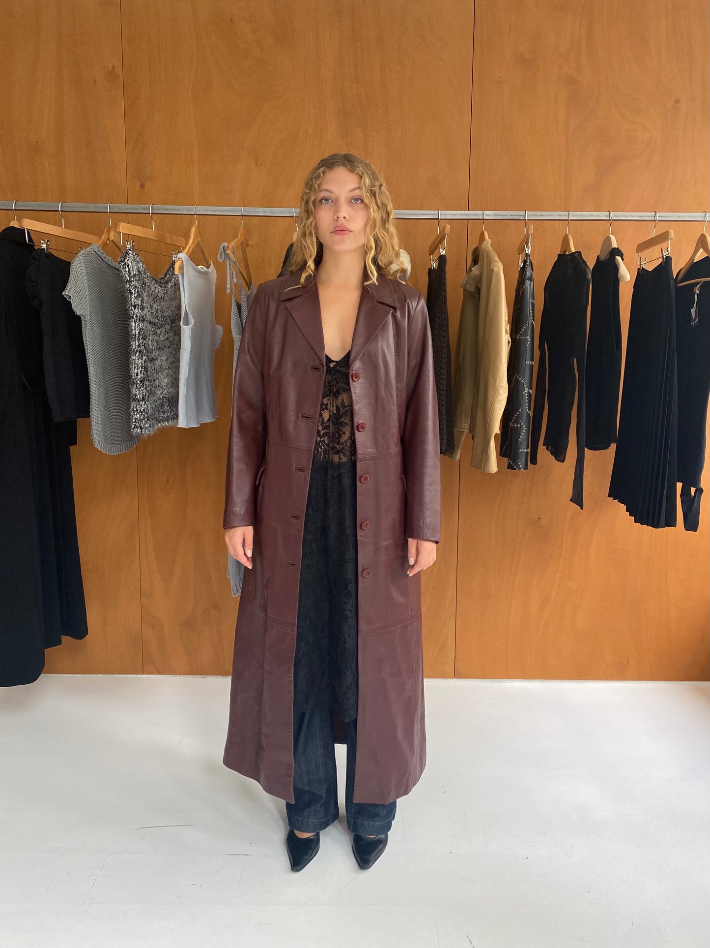 Long Leather Coat