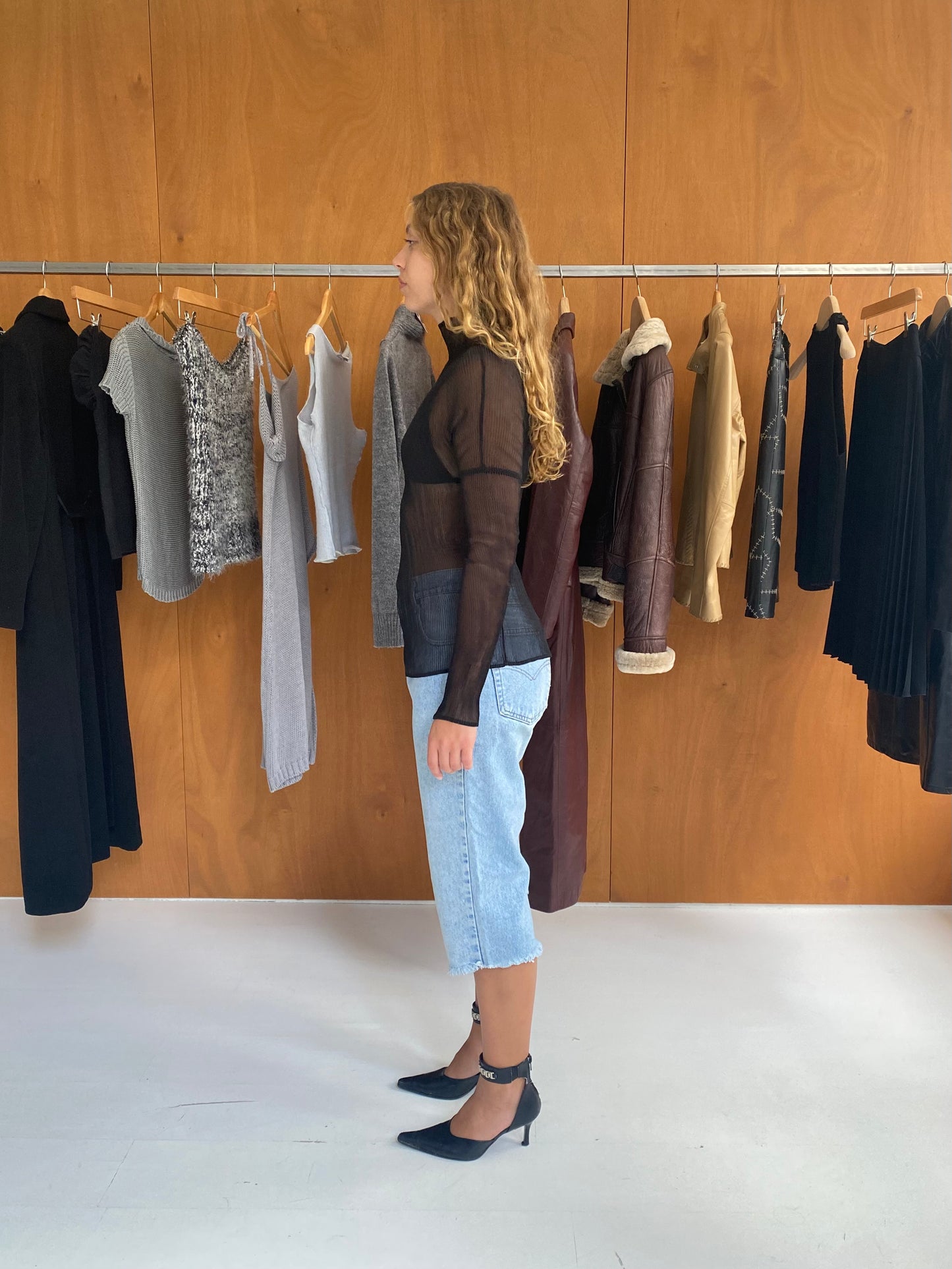 Sheer Plisse Top