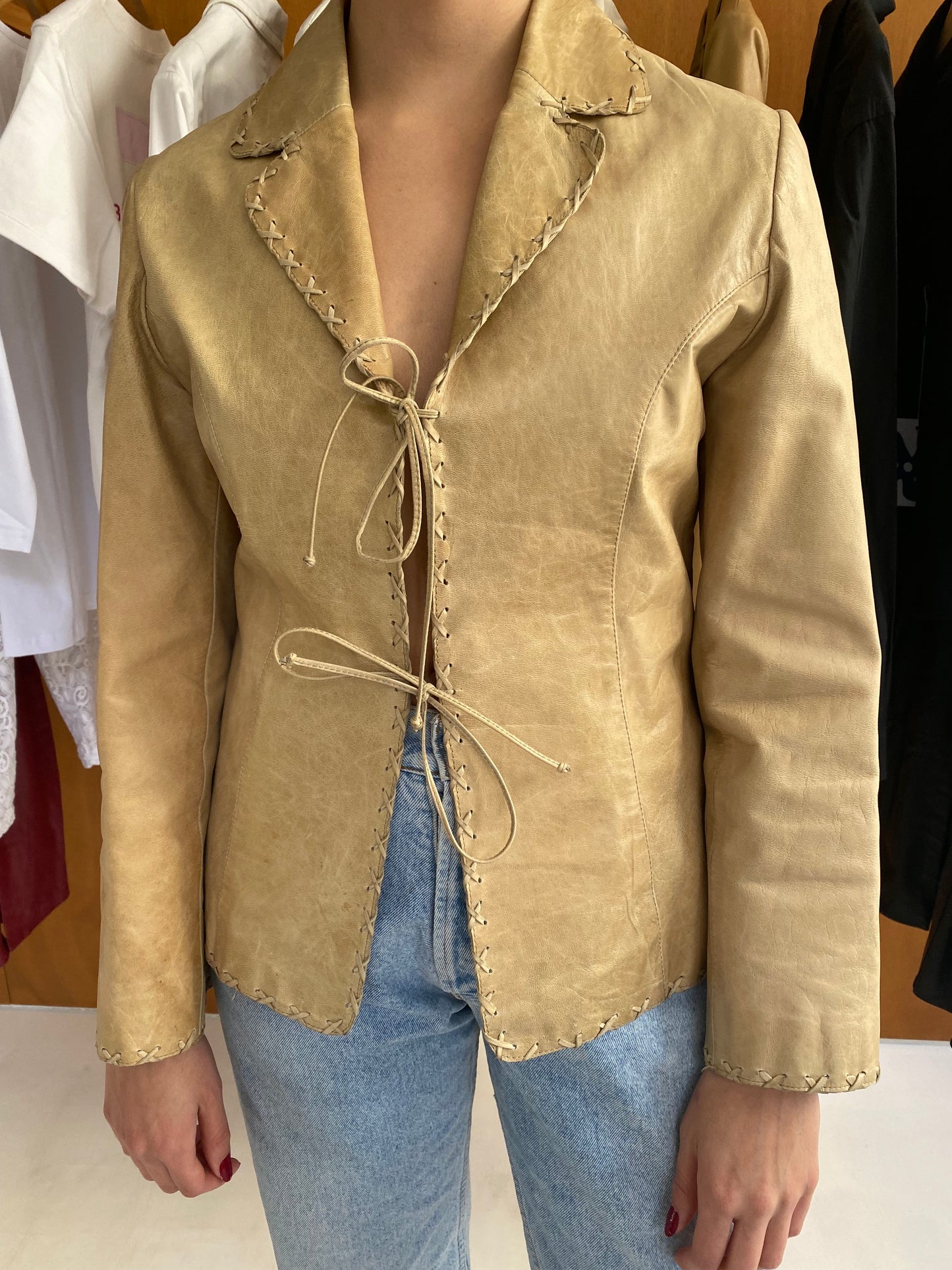 Laced Leather Jacket