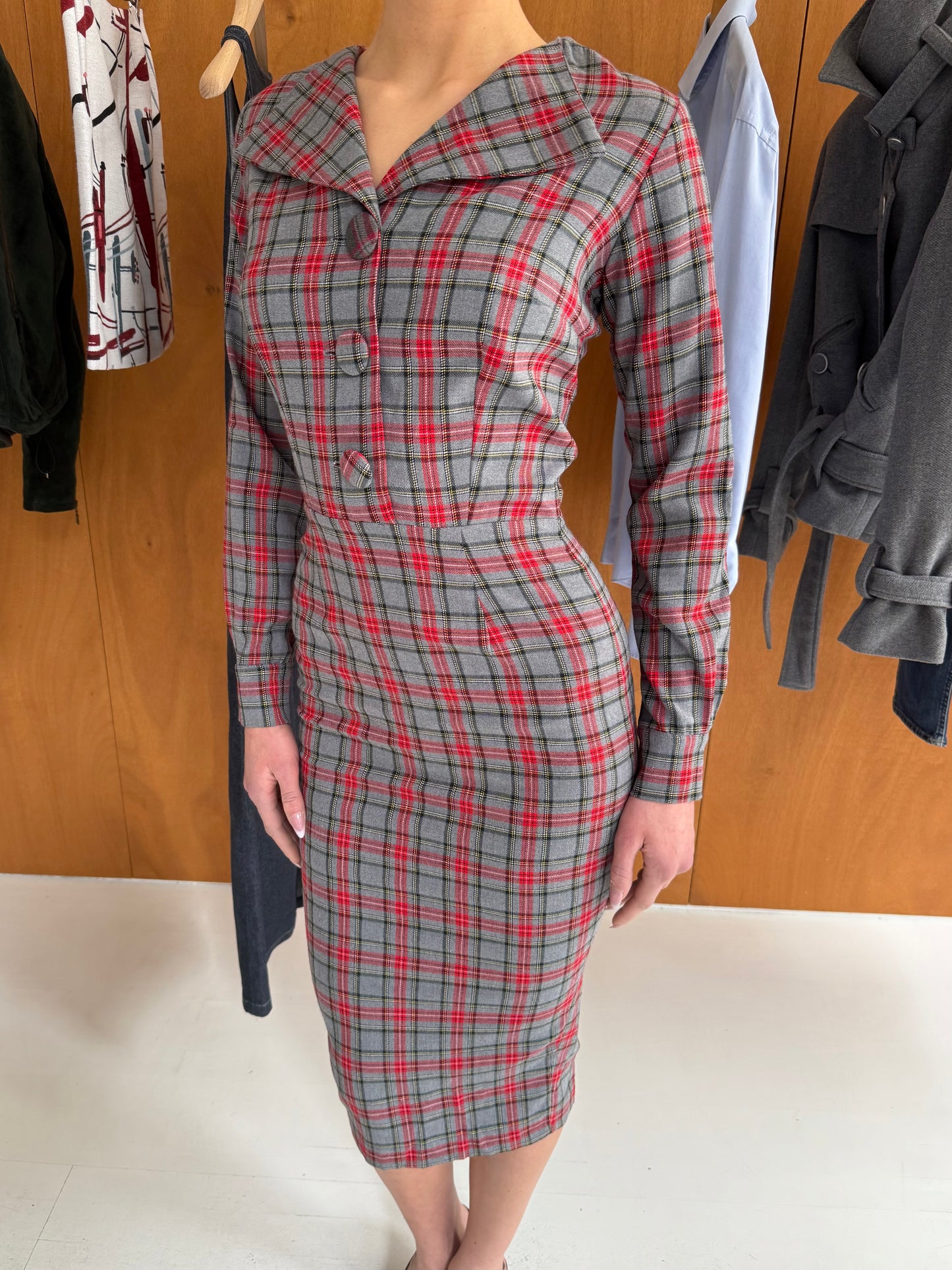 Plaid Print Dress