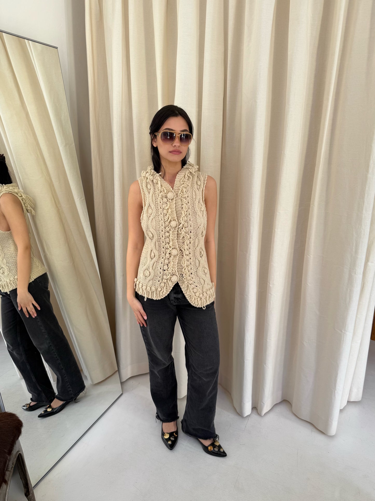 Knitted Hood Top