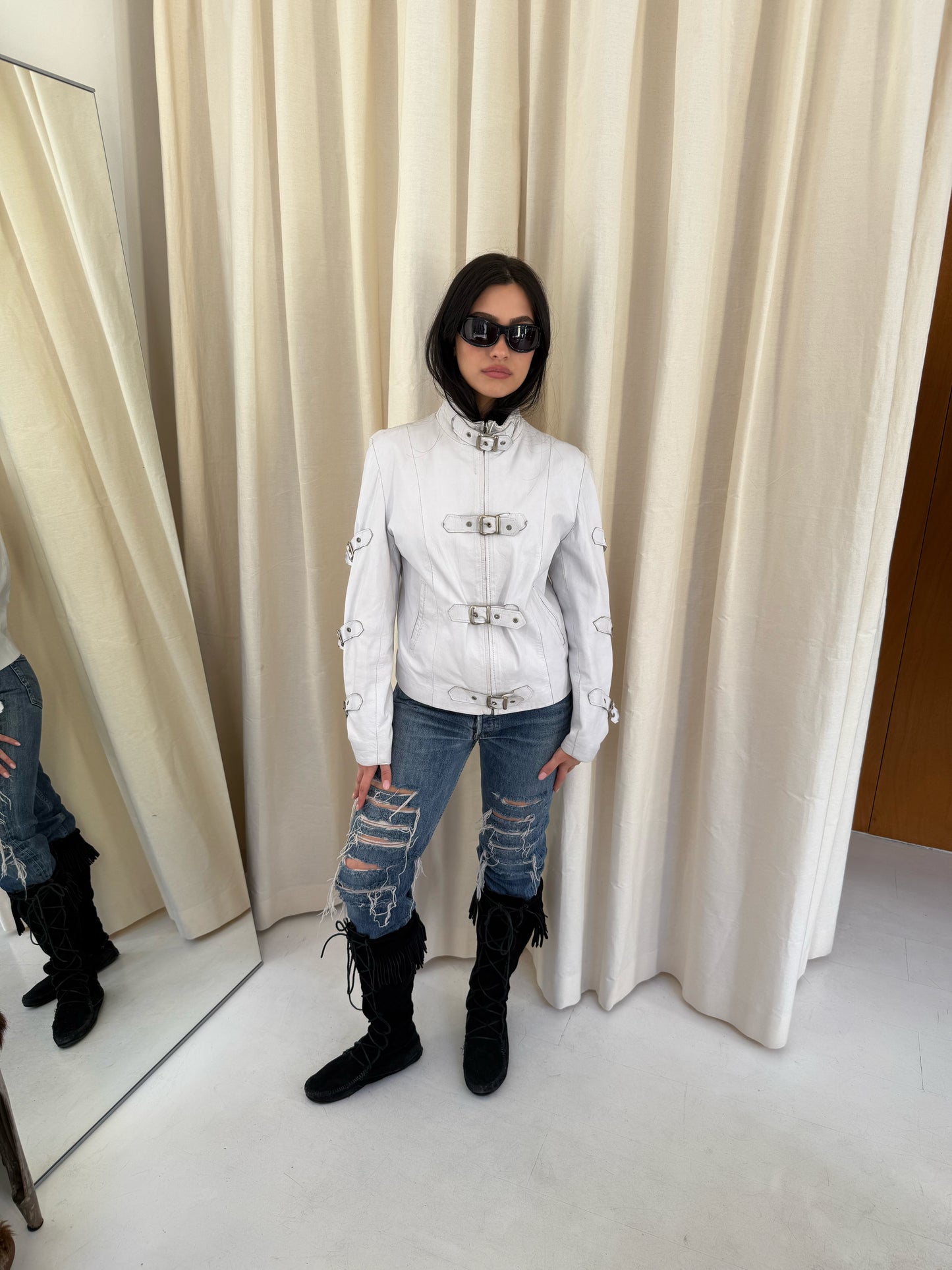 Leather Buckle Jacket
