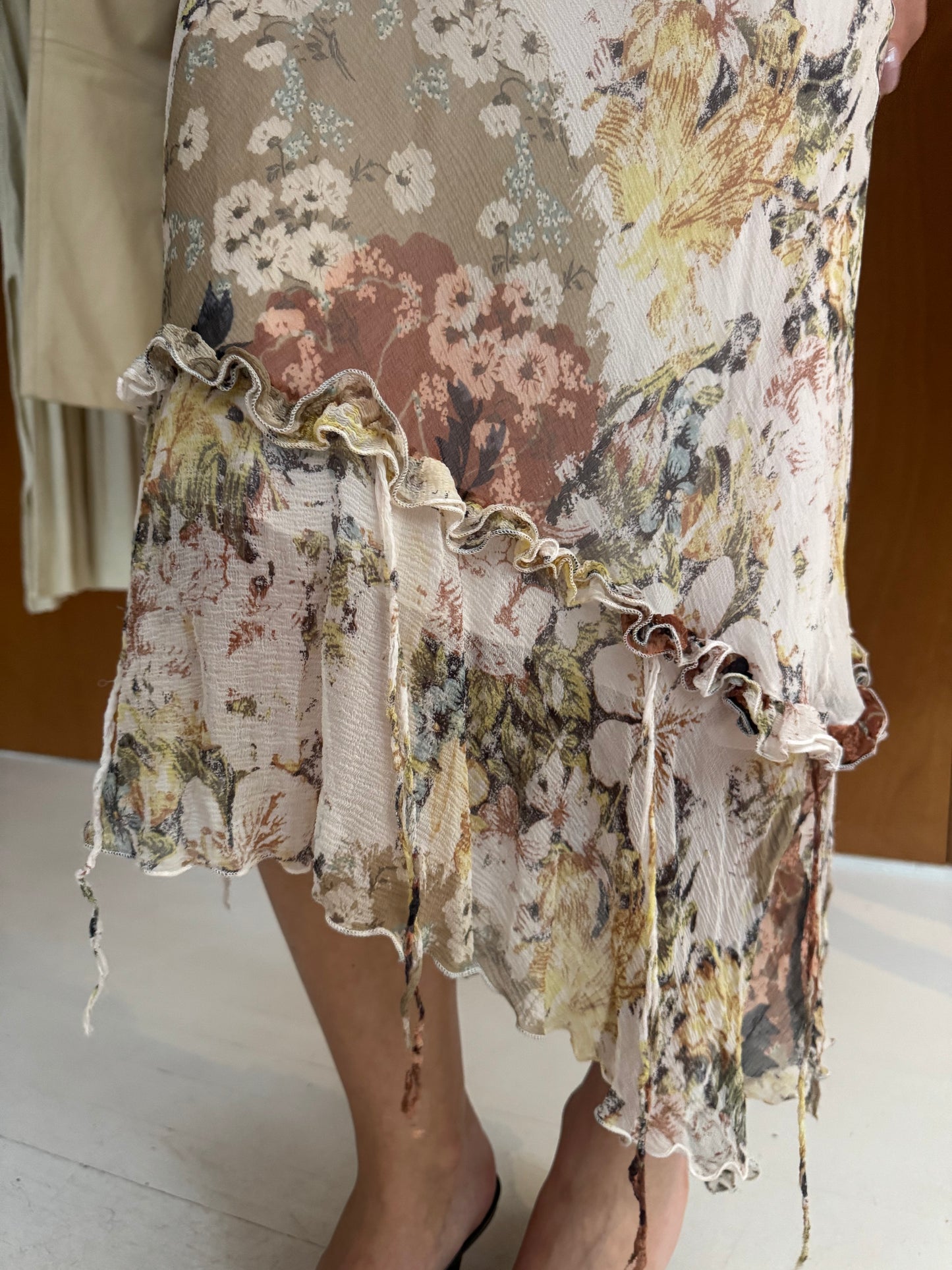 Asymmetrical Floral Dress