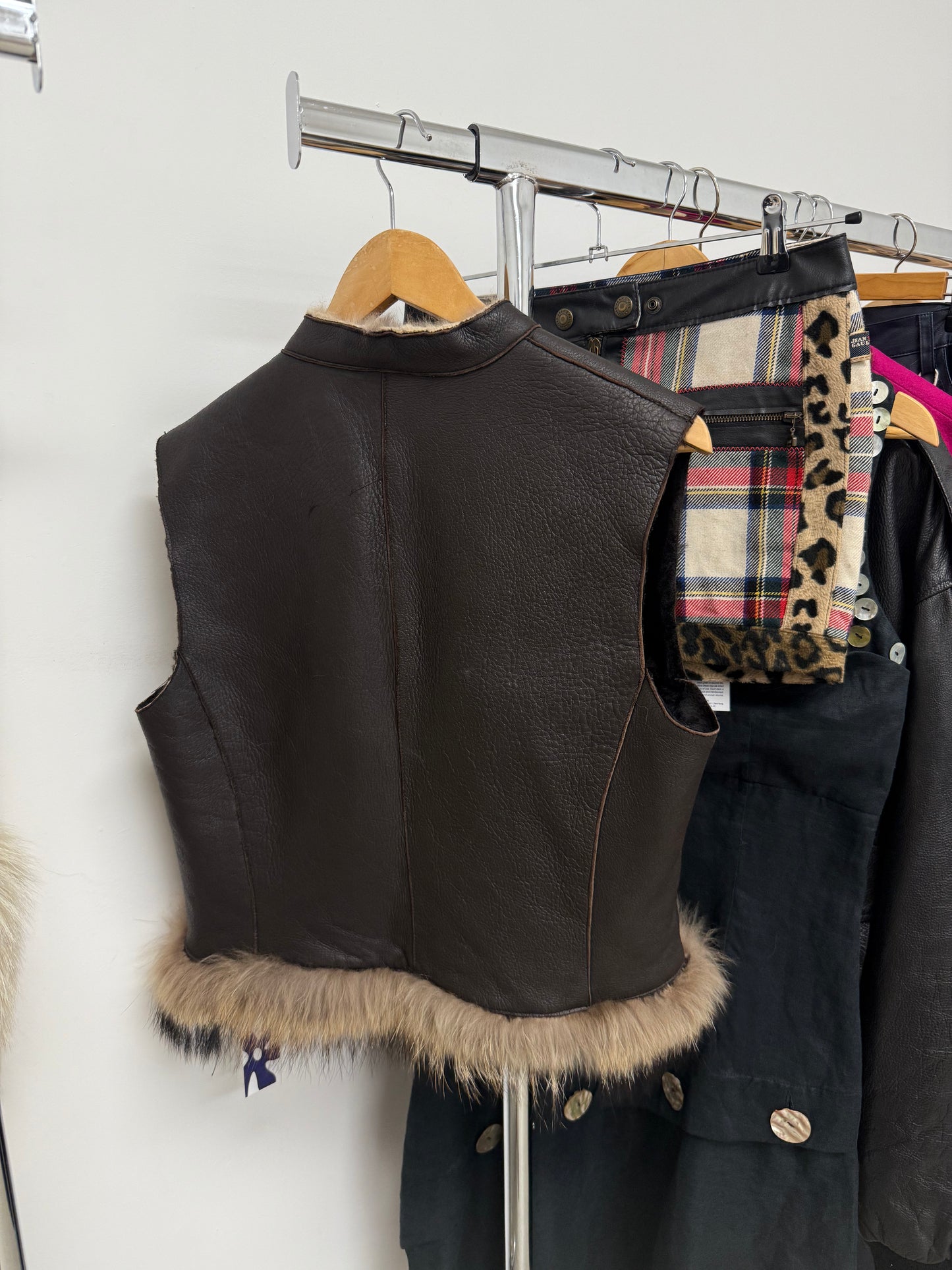 Leather & Fur Vest