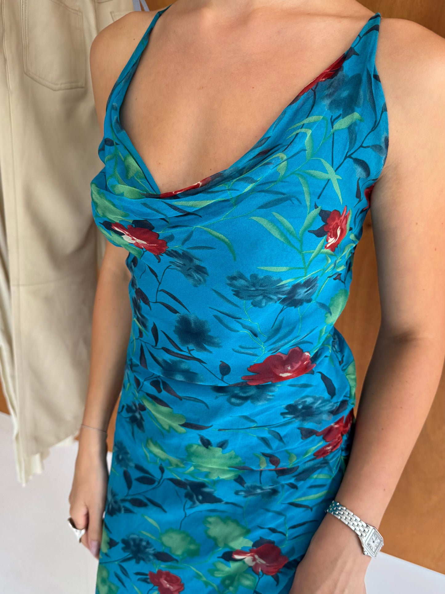 Backless Floral Dress