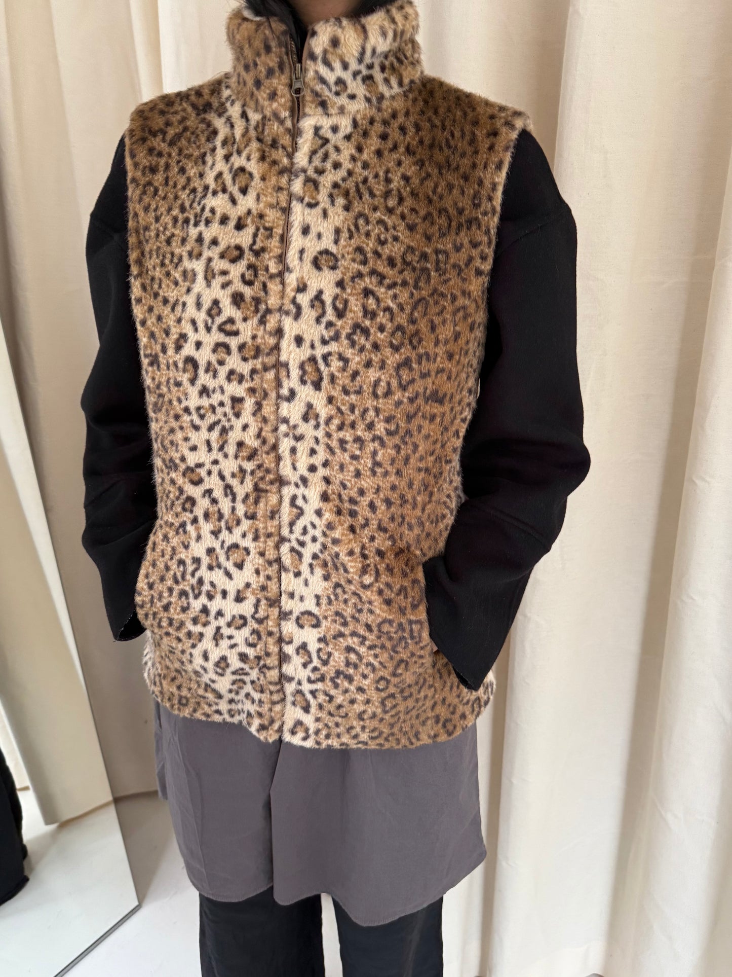 Fur Leopard Vest