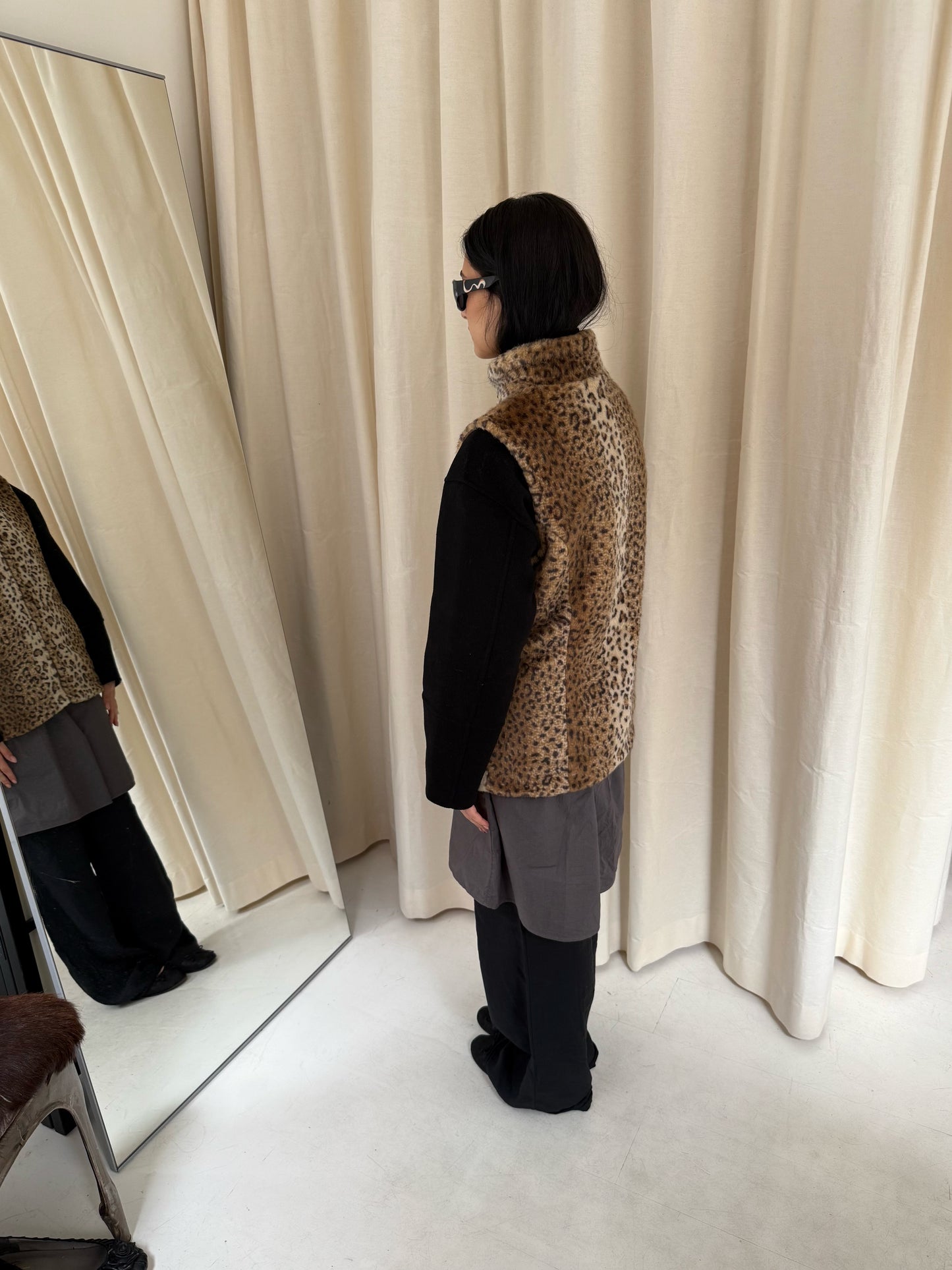 Fur Leopard Vest