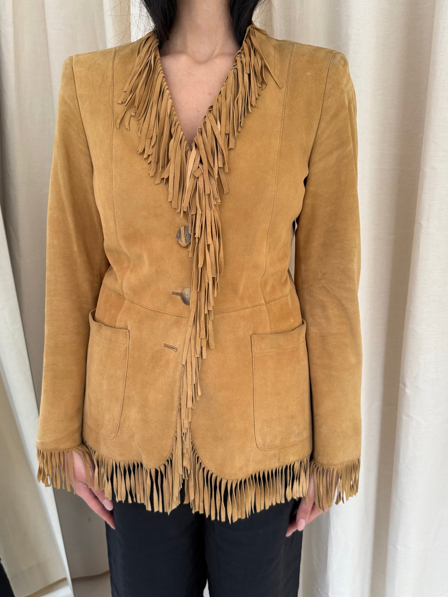Suede Fringe Jacket