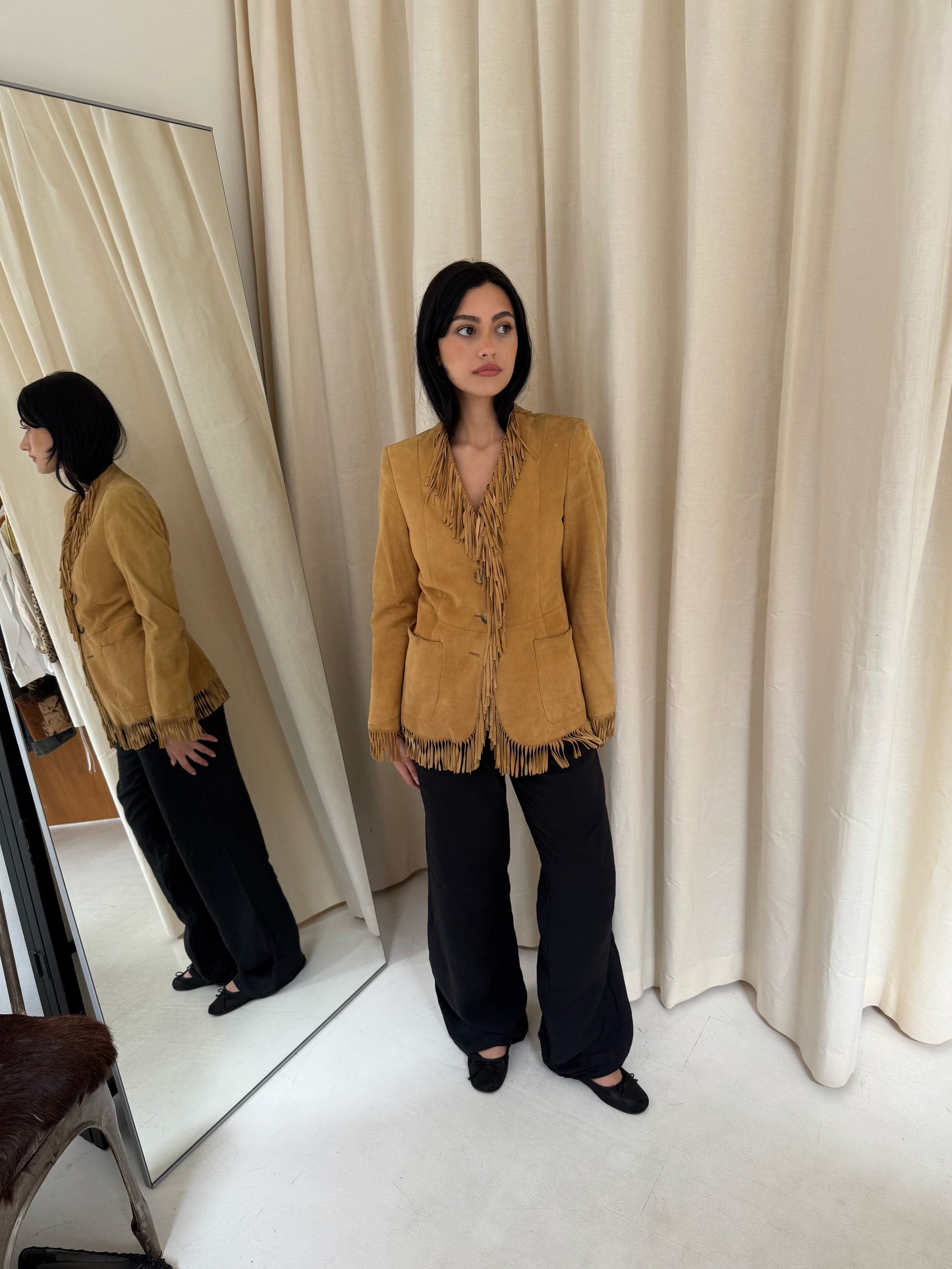 Suede Fringe Jacket