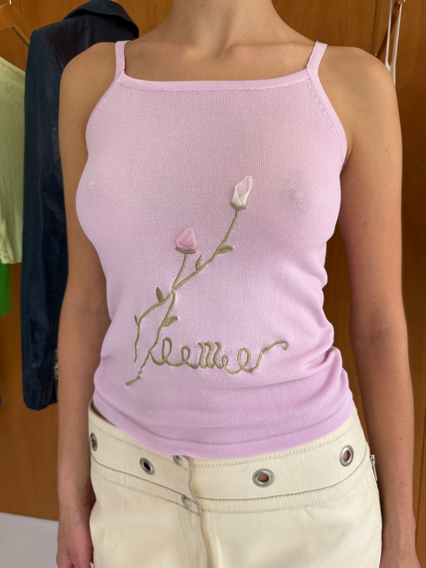 Embroidered Flower Tanktop
