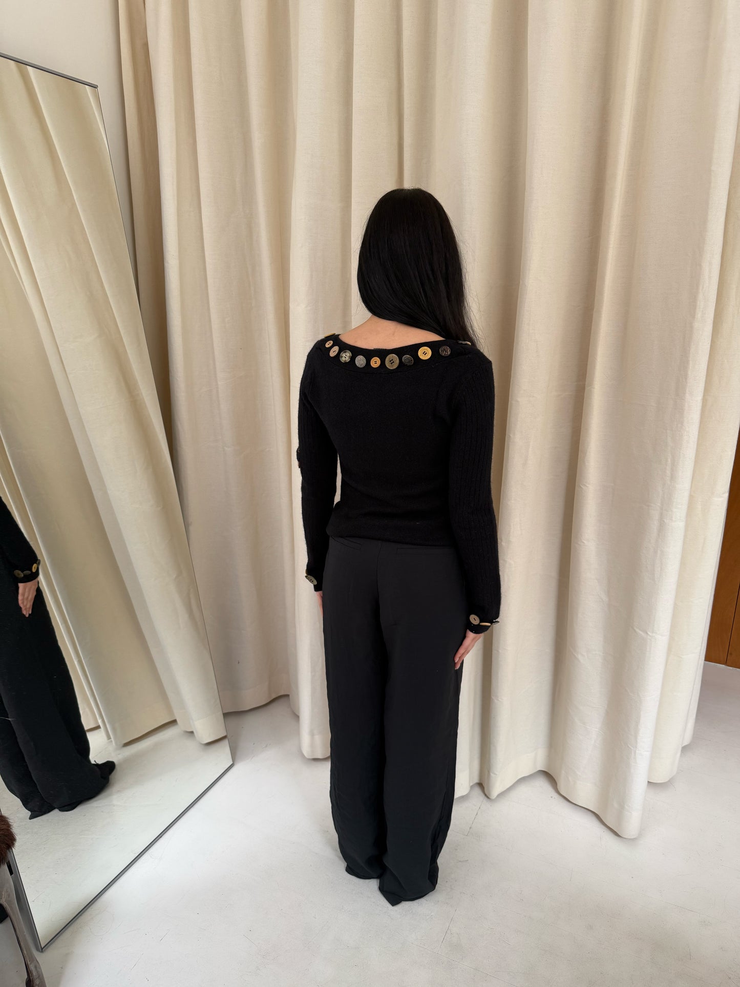 Wool Button Sweater