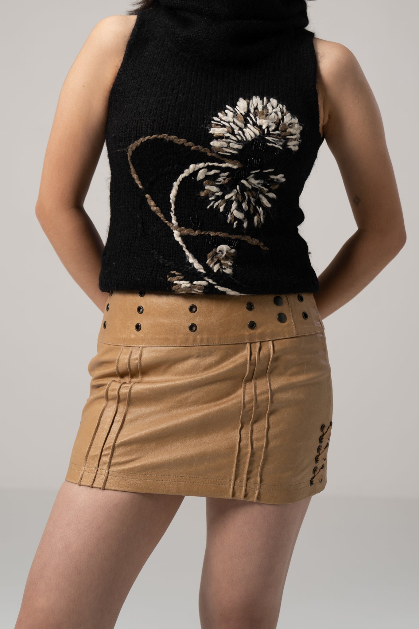 Embroidered Wool Top