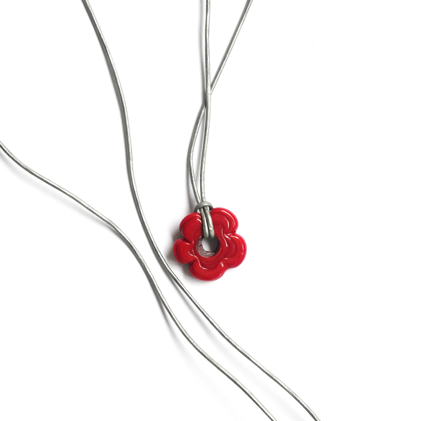 Mini Red Flower Necklace