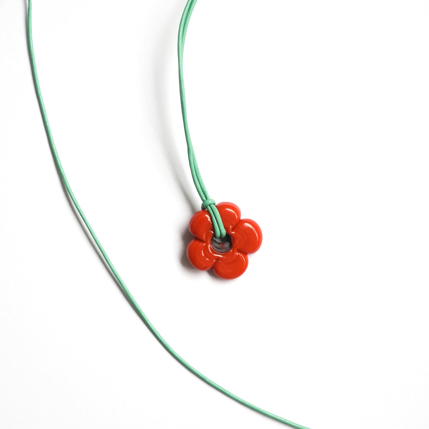 Mini Orange Flower Necklace