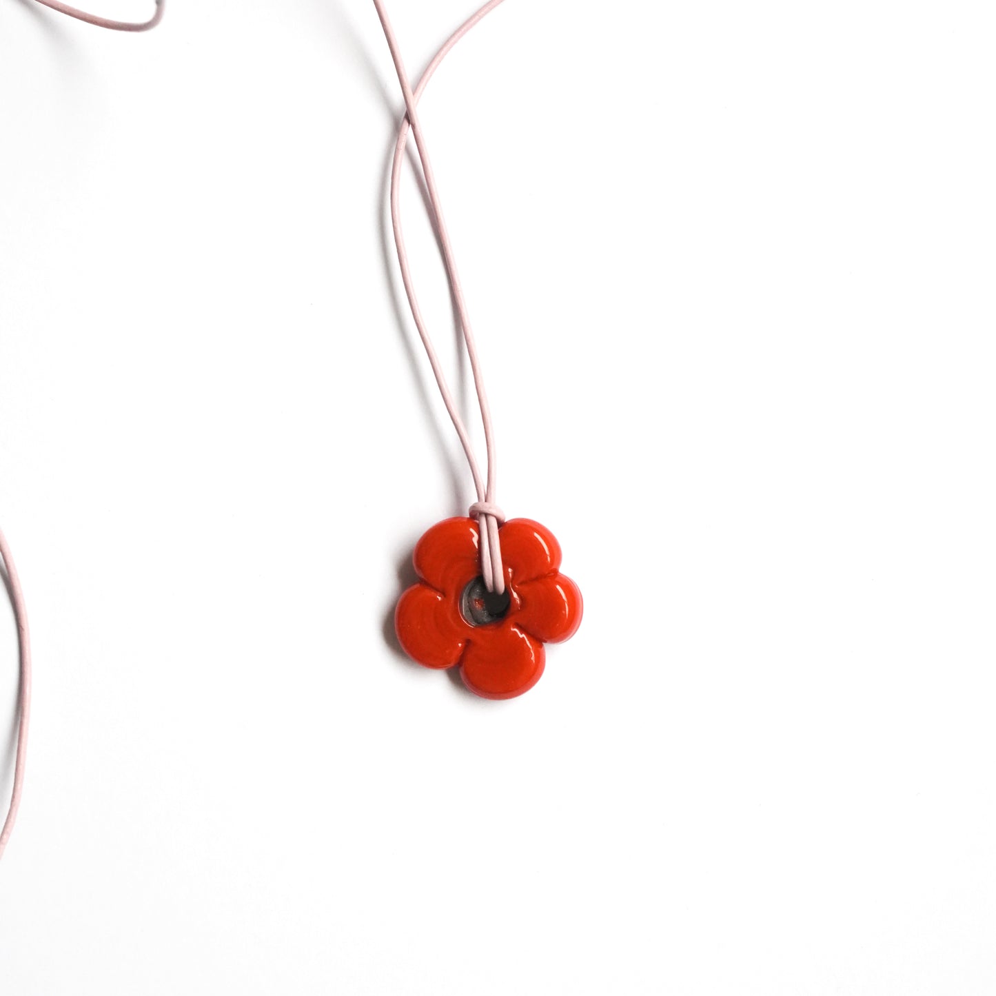 Mini Orange Flower Necklace