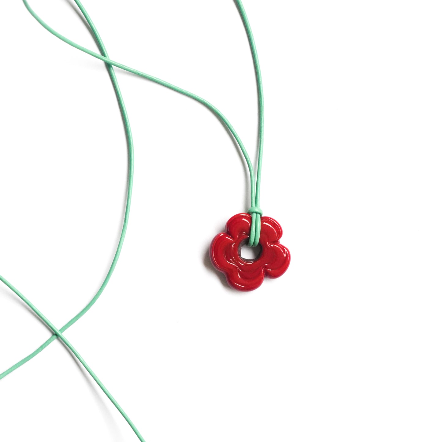 Mini Red Flower Necklace