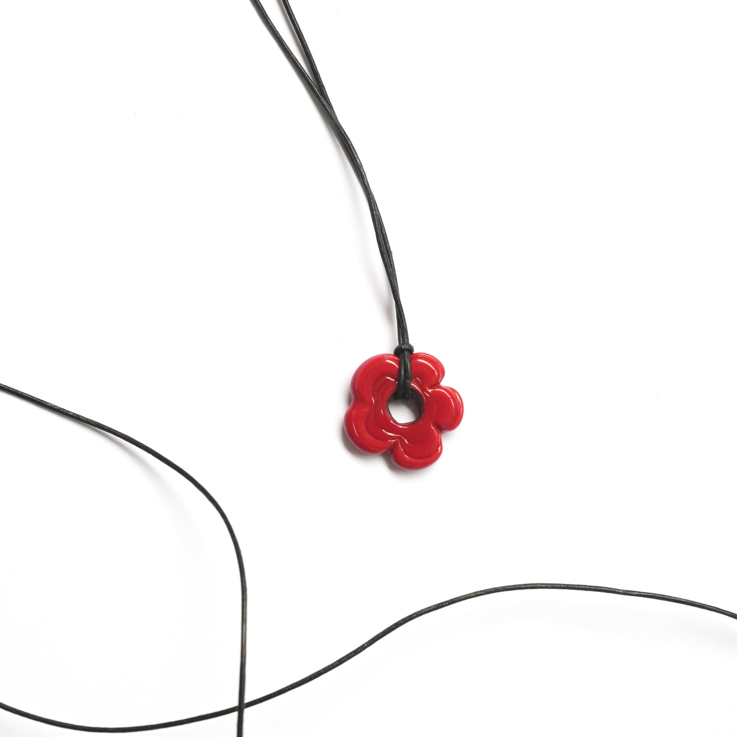 Mini Red Flower Necklace