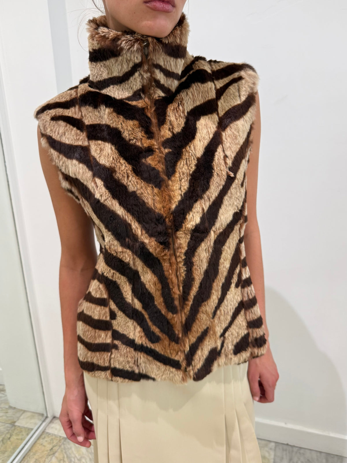 Reversible Leather & Fur Vest