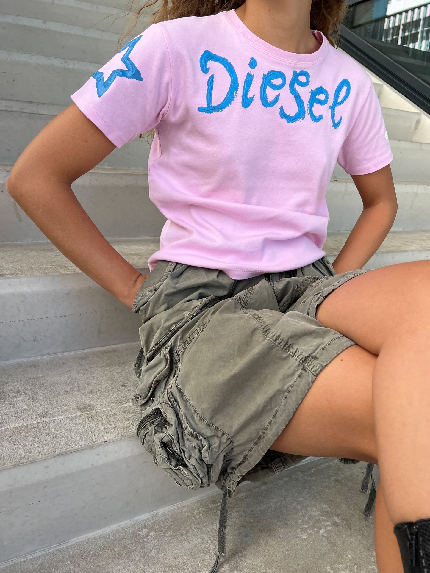 Pink Diesel Baby T-shirt