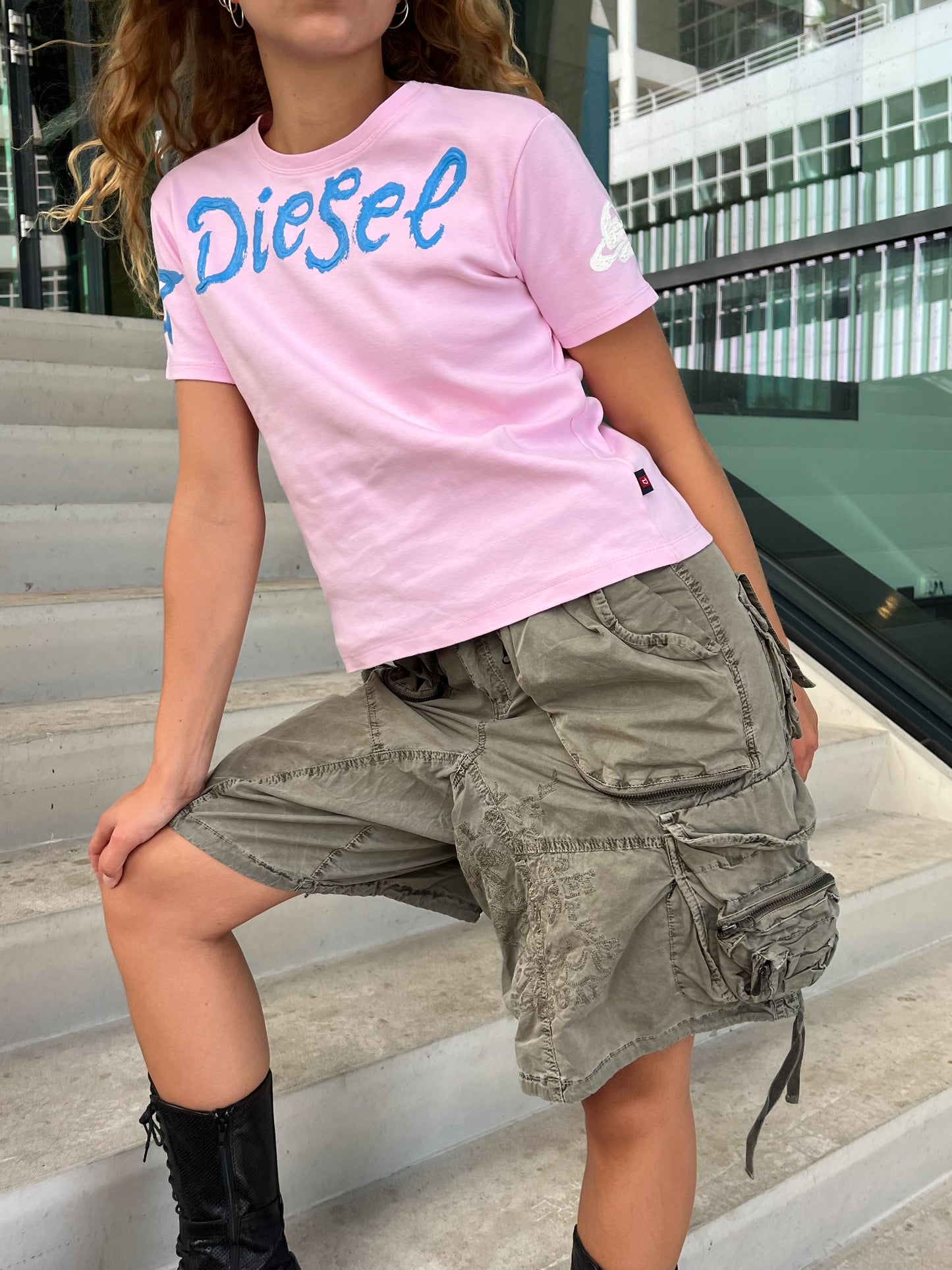 Pink Diesel Baby T-shirt