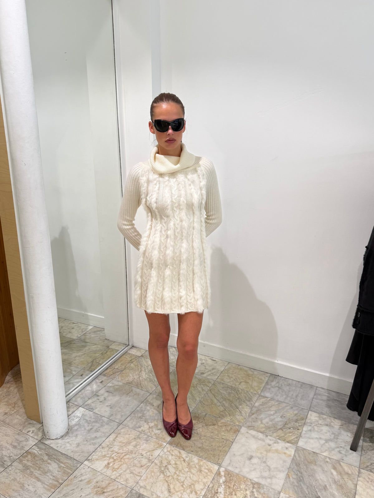 Knit Fur Dress